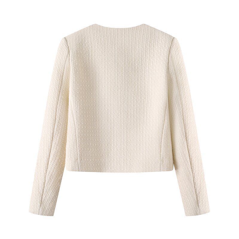 French-style round-neck coat