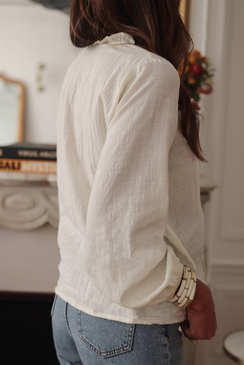 V-neck blouse