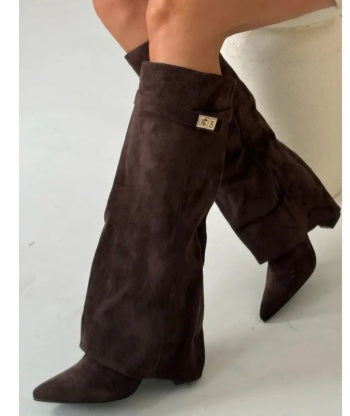 Boots with zipper closure
