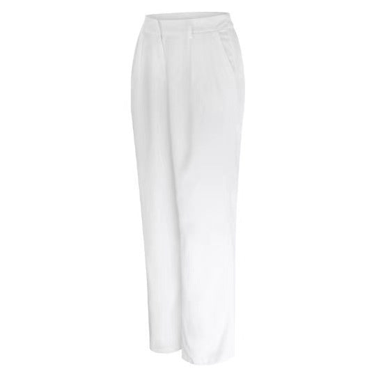 High-waisted wide-legged pants