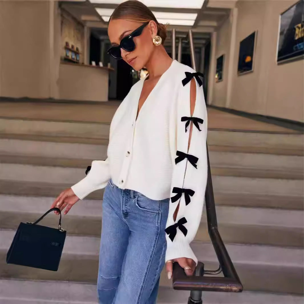 Jacket V-neck Knitted