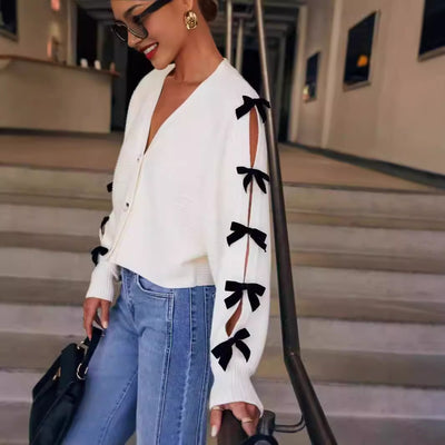 Jacket V-neck Knitted