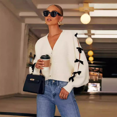 Jacket V-neck Knitted