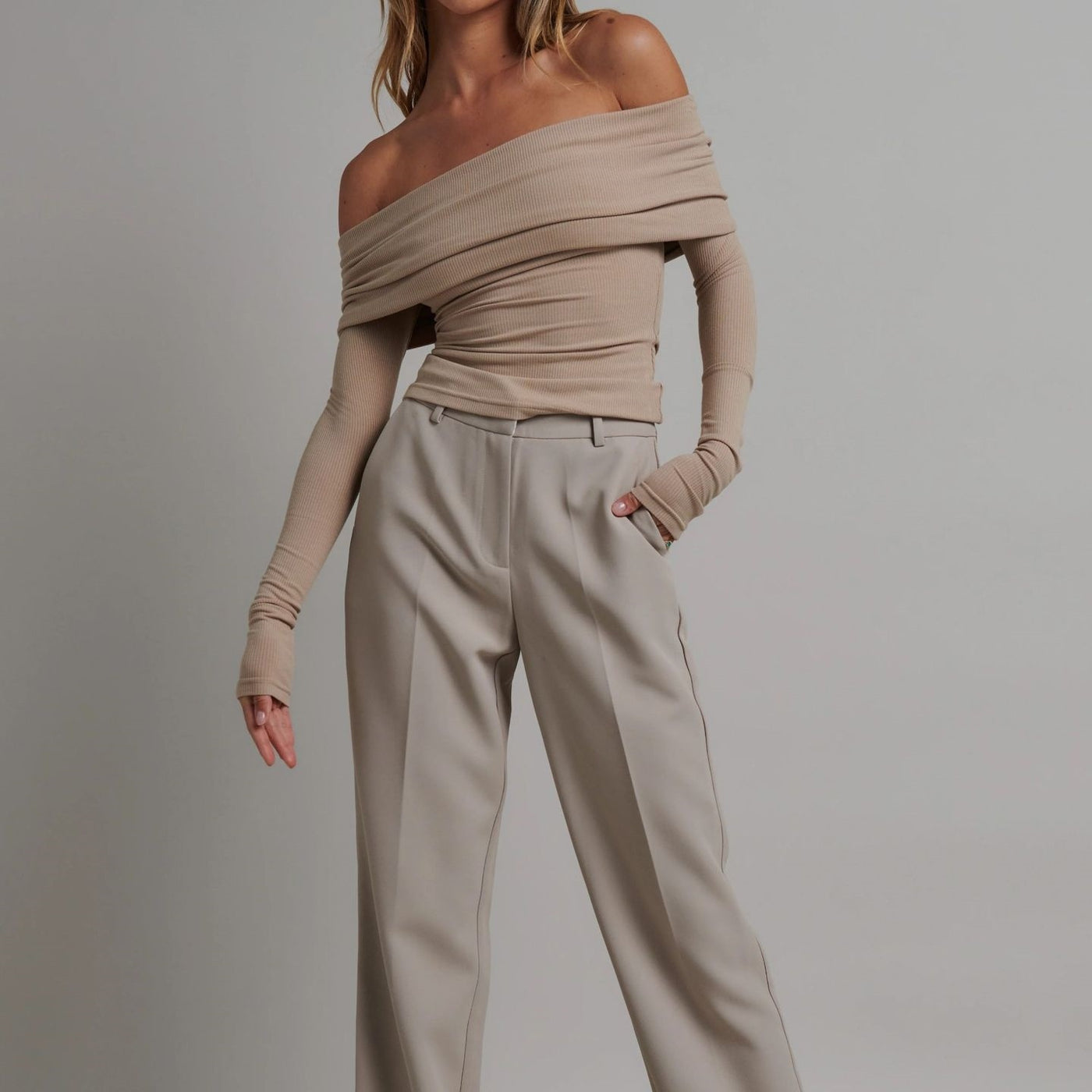 Off-the-shoulder skirt