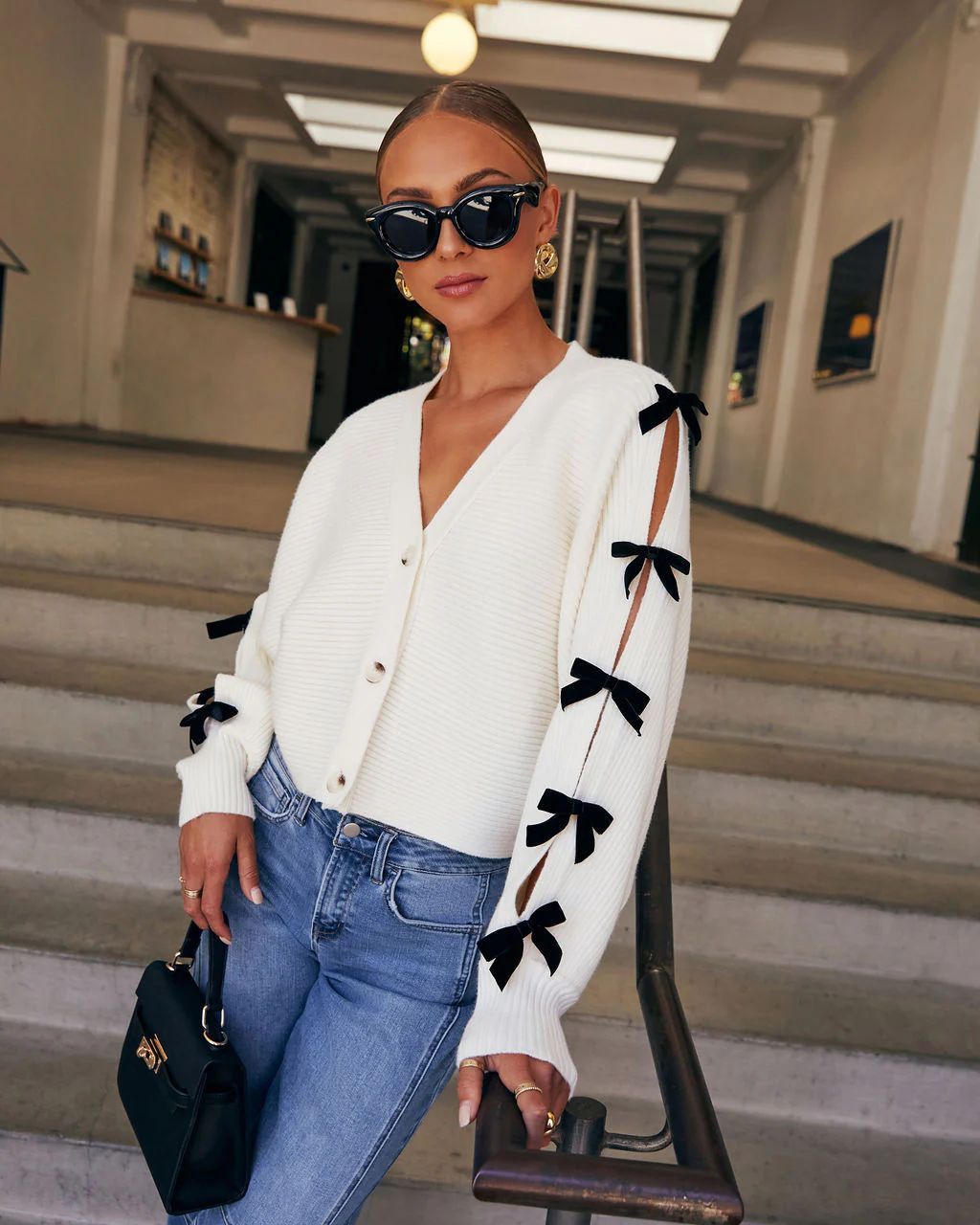 Jacket V-neck Knitted